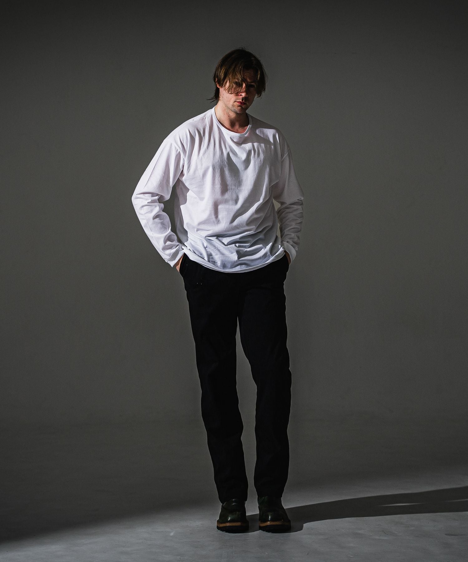 RESOUND CLOTHING リサウンドクロージング DENIM JERSEY WIDE PT RC41-ST-016WTD-2 BLACK