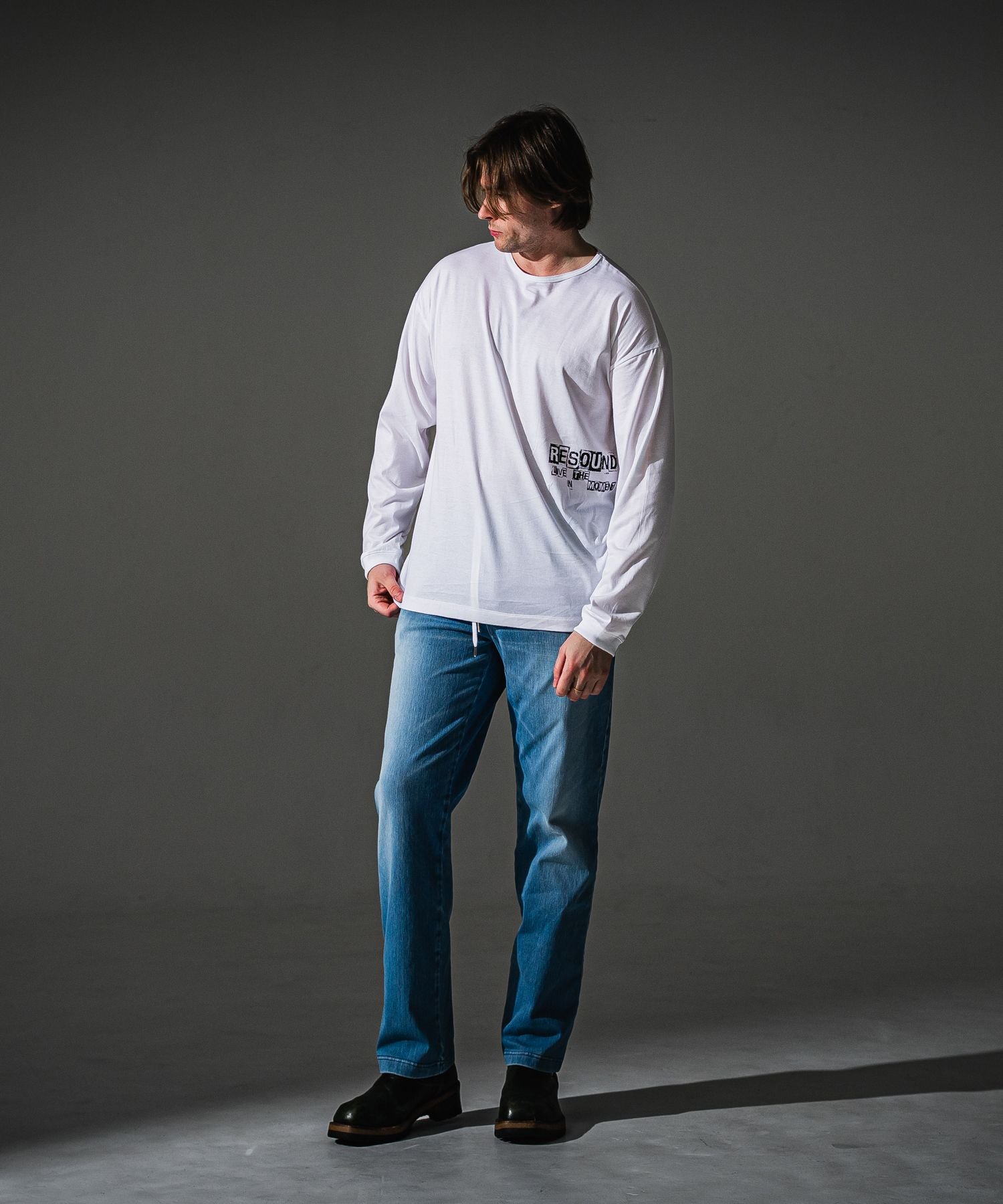 RESOUND CLOTHING リサウンドクロージング DENIM JERSEY WIDE PT RC41-ST-016WTD-3 LIND