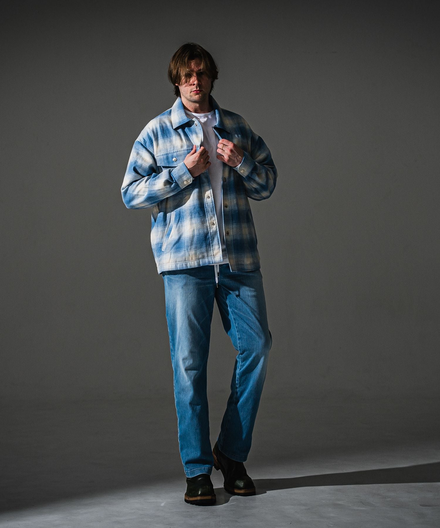 RESOUND CLOTHING リサウンドクロージング DENIM JERSEY WIDE PT RC41-ST-016WTD-3 LIND