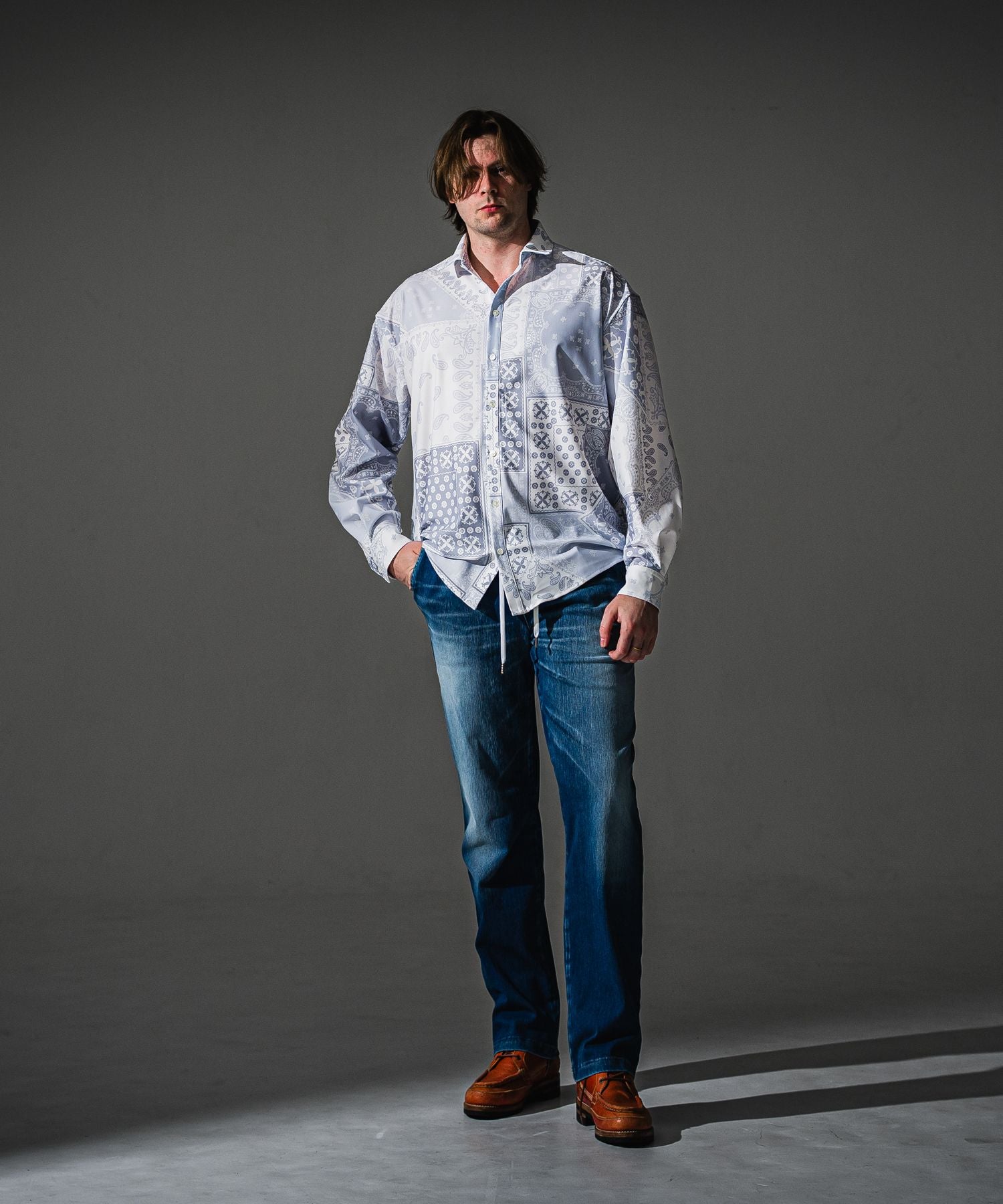 RESOUND CLOTHING リサウンドクロージング DENIM JERSEY WIDE PT RC41-ST-016WTD-3 DIND