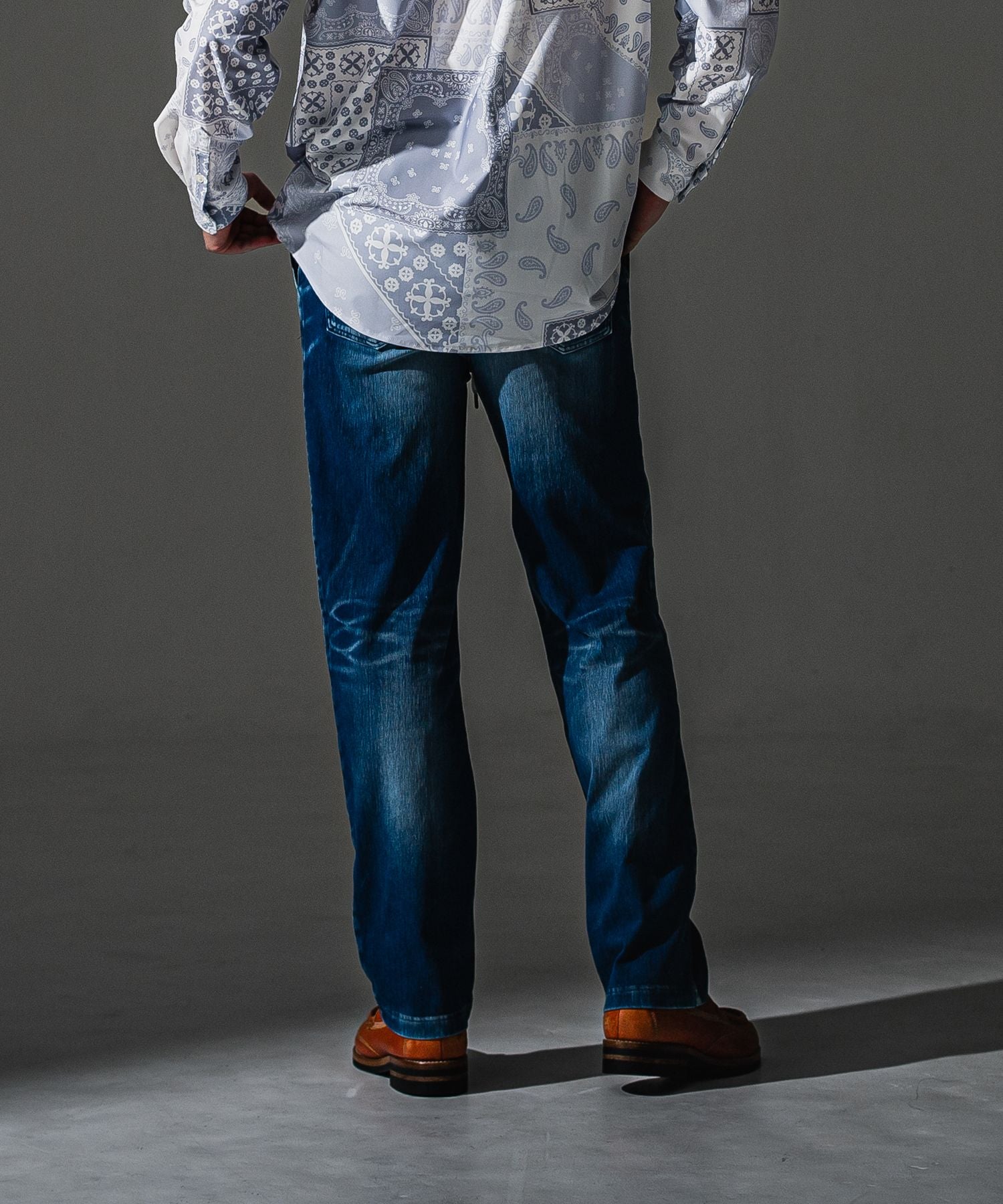 RESOUND CLOTHING リサウンドクロージング DENIM JERSEY WIDE PT RC41-ST-016WTD-3 DIND