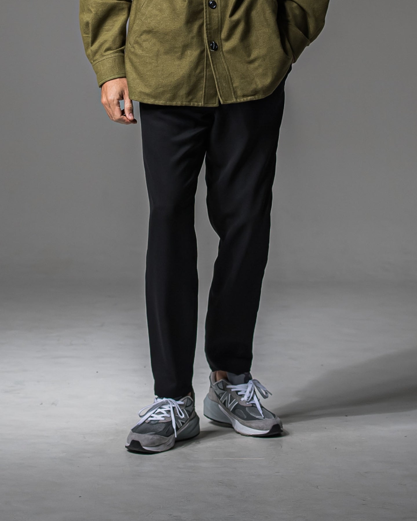 PAT WIDE EASY PANTS TWILLBLACK RC37-ST-036BN