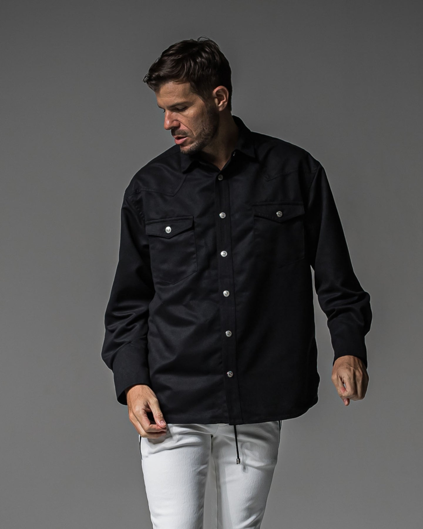 James over suede　shirt