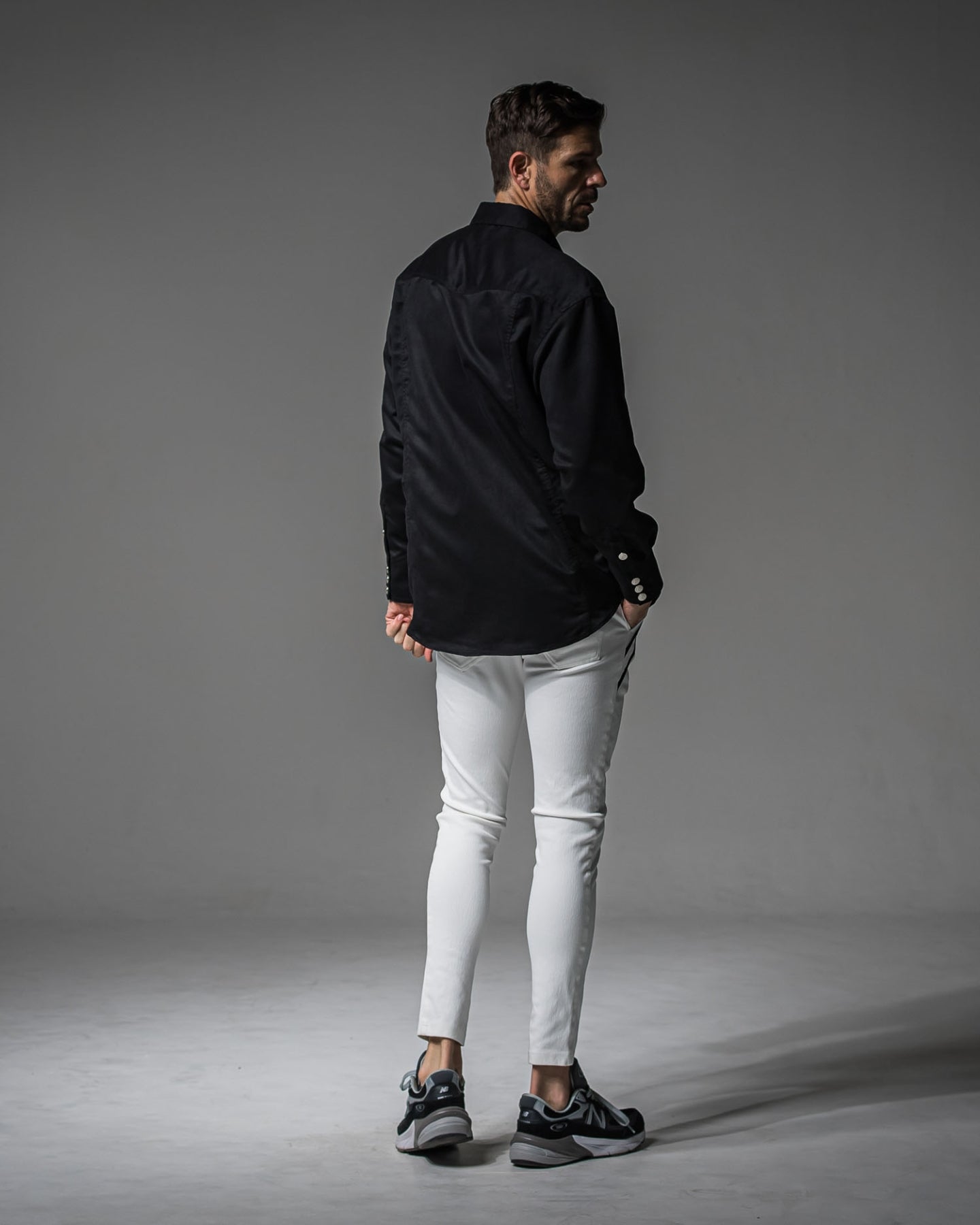 James over suede　shirt