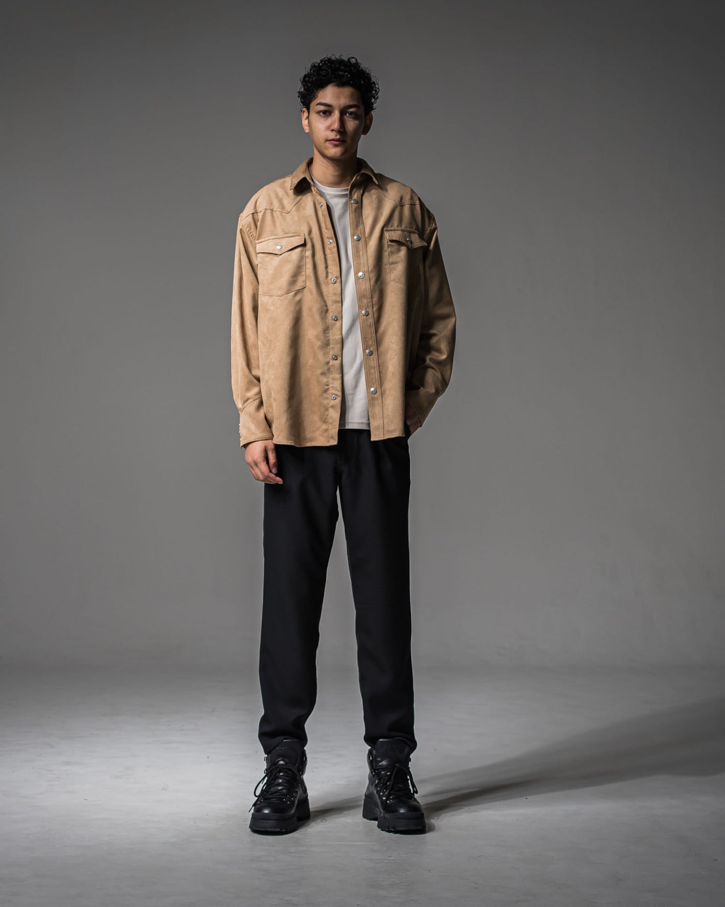 James over suede　shirt