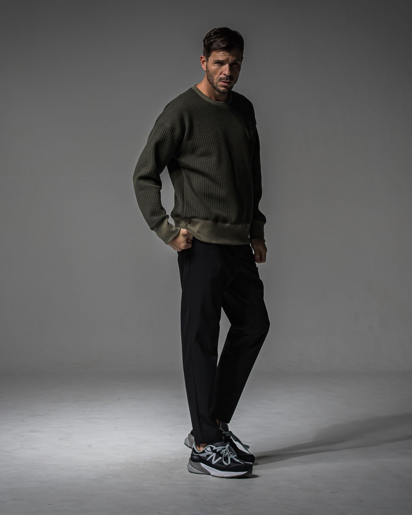 Stripe quilting drop trainer