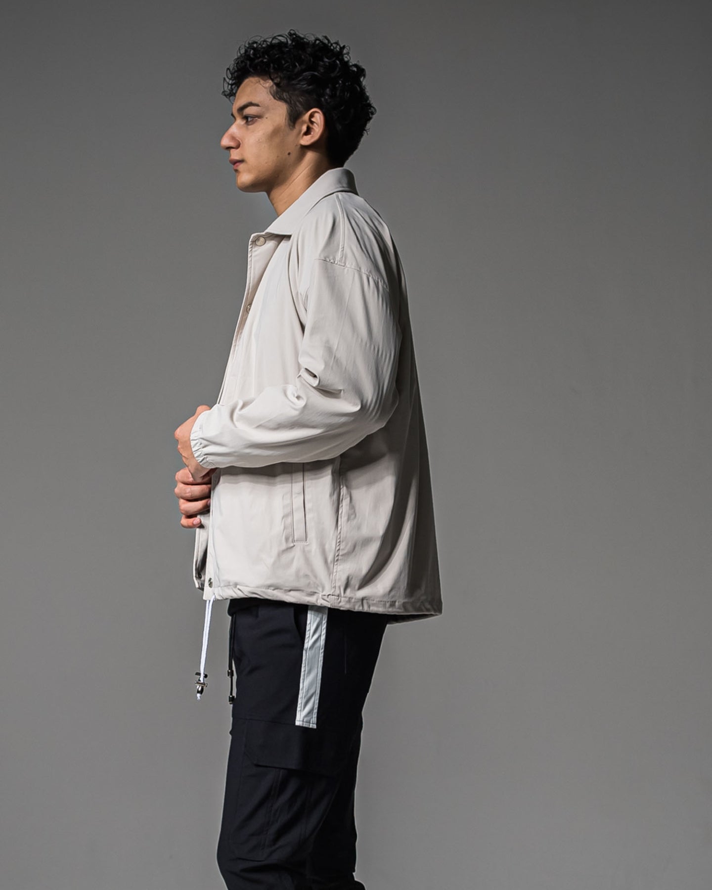 NYLON COACH JACKET GREYGE RC-37-JK-009