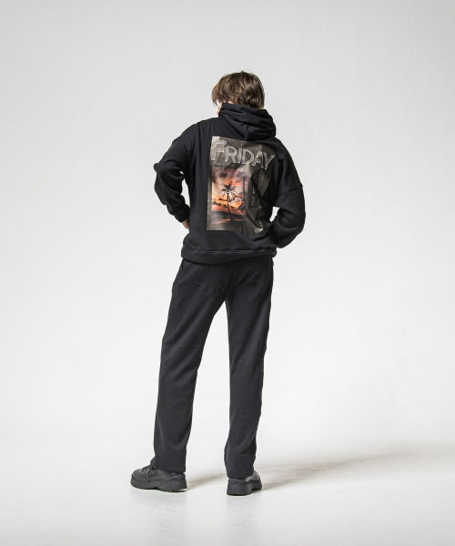 velours fleece WIDE TUCK PANTS