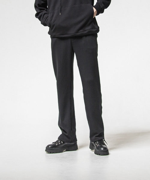 velours fleece WIDE TUCK PANTS