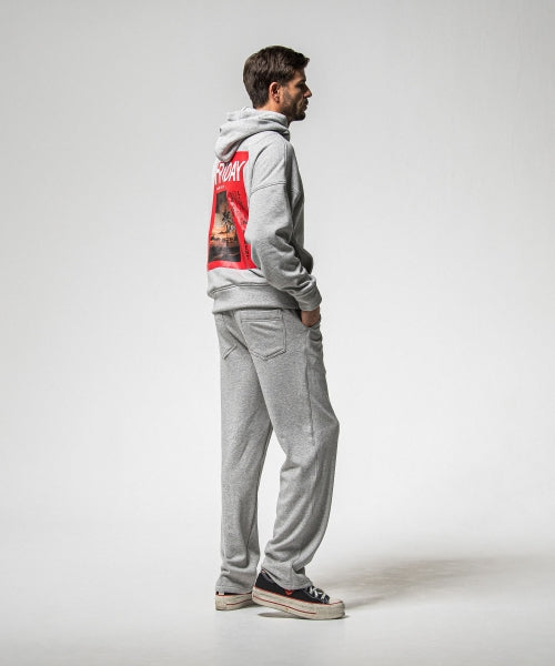 velours fleece WIDE TUCK PANTS