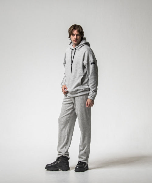 velours fleece WIDE TUCK PANTS