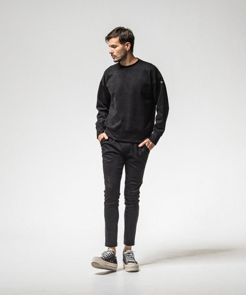 CHRIS EASY suede TUCK PANTS