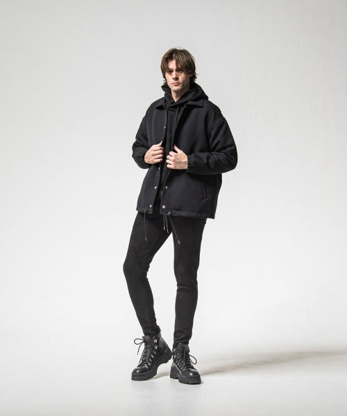 CHRIS EASY suede TUCK PANTS