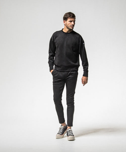 CHRIS EASY suede TUCK PANTS