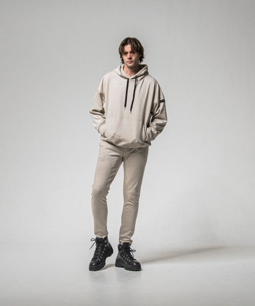CHRIS EASY suede TUCK PANTS
