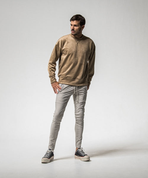 suede drop trainer
