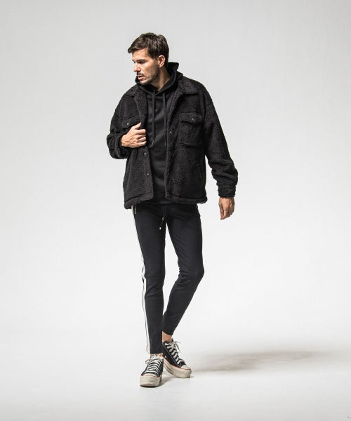 suede loose hoodie