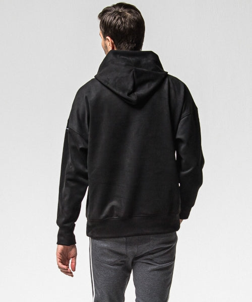 suede loose hoodie