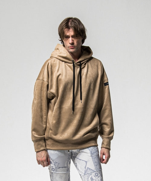 suede loose hoodie
