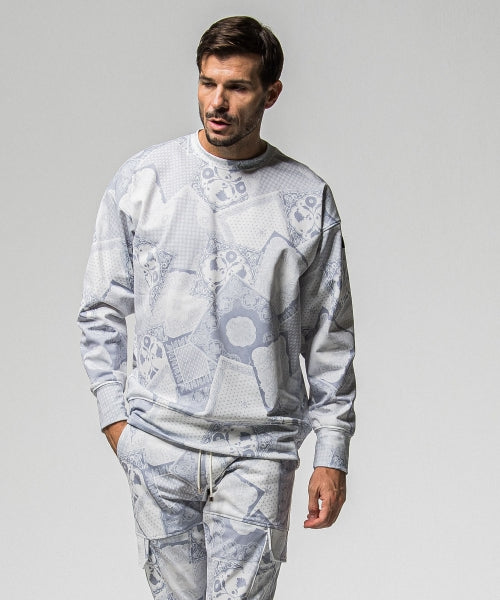 paisley back fleece drop trainer