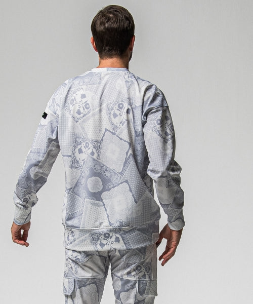 paisley back fleece drop trainer