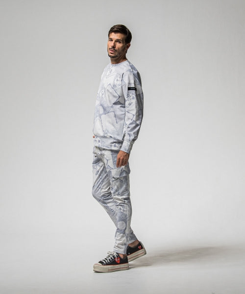paisley back fleece drop trainer