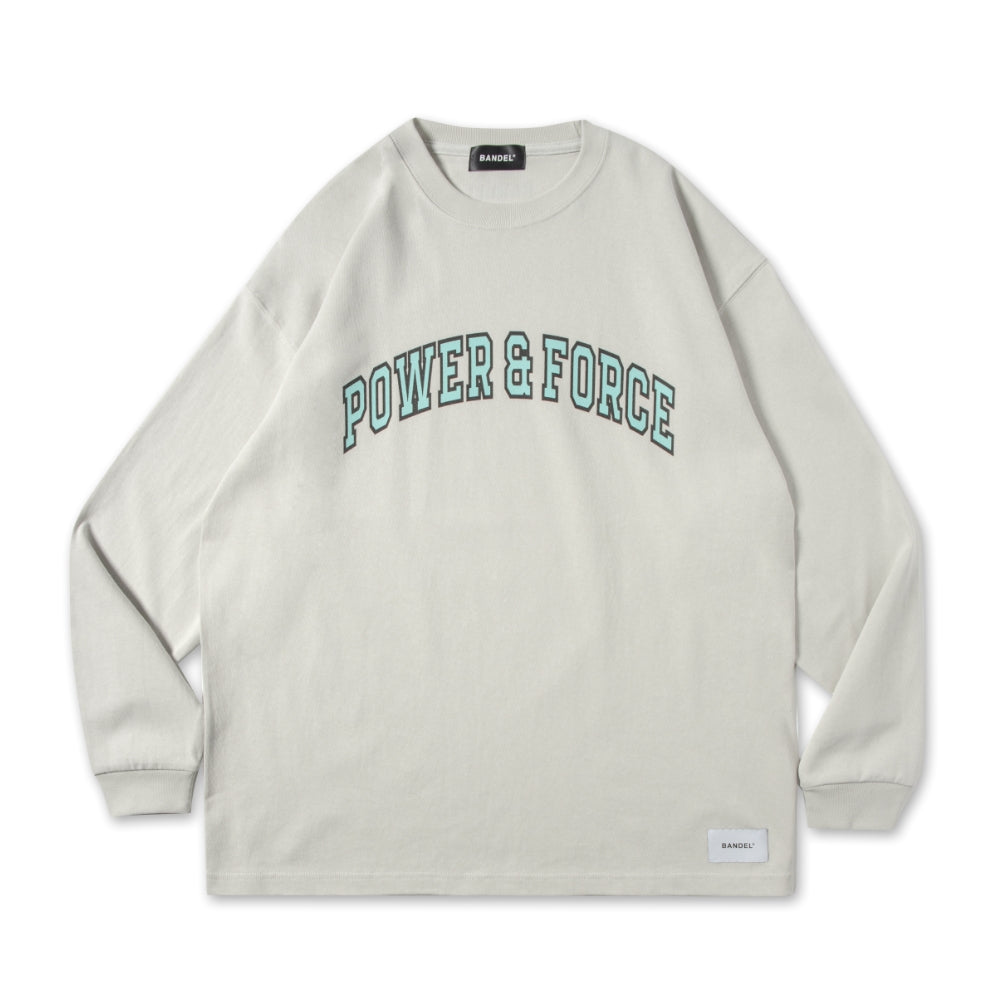 BANDEL バンデル ロンT POWER＆FORCE ARCH LOGO L/S TEE LT034 GREY グレー