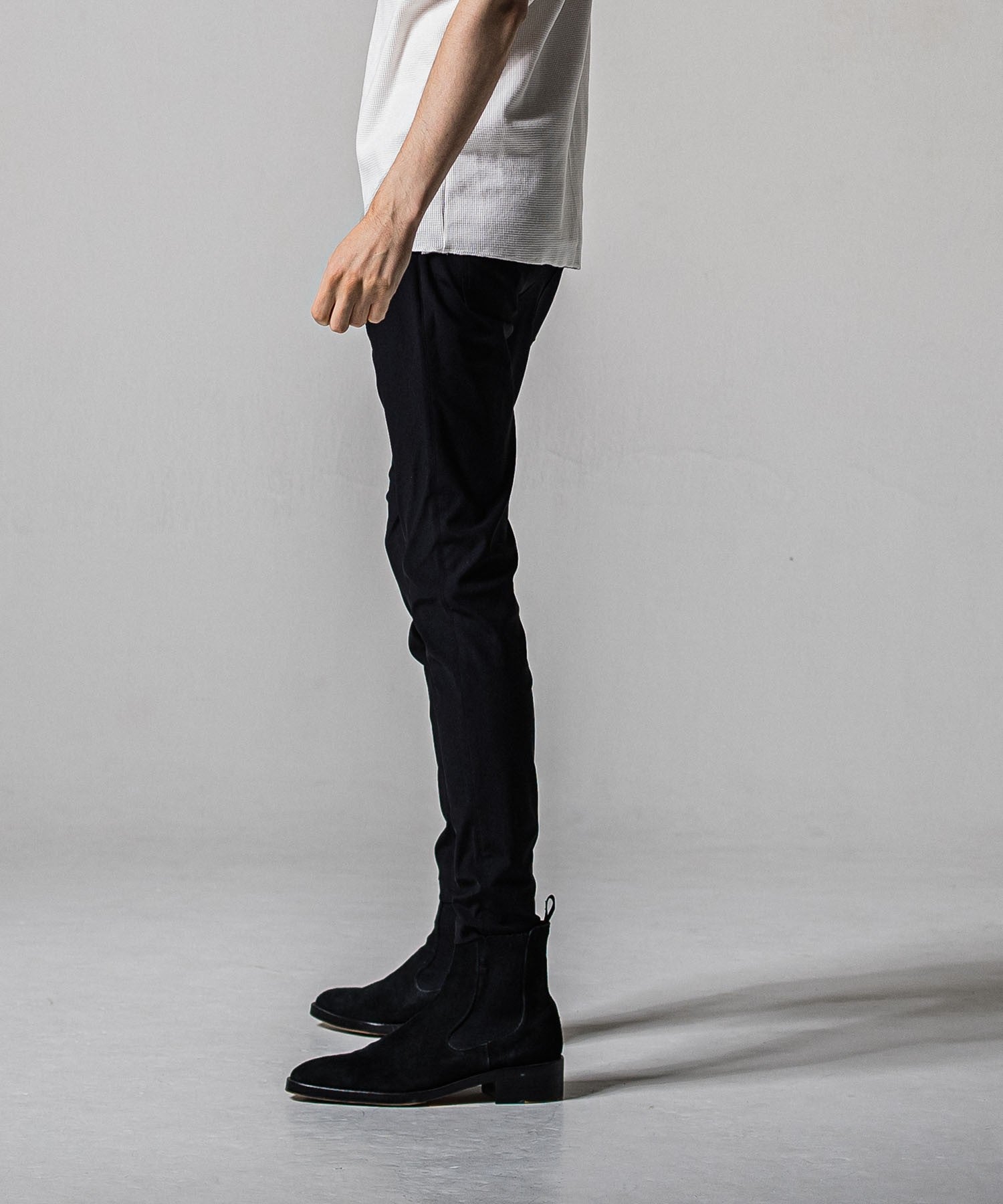 CHRIS　EASY  TUCK PANTS BLACK