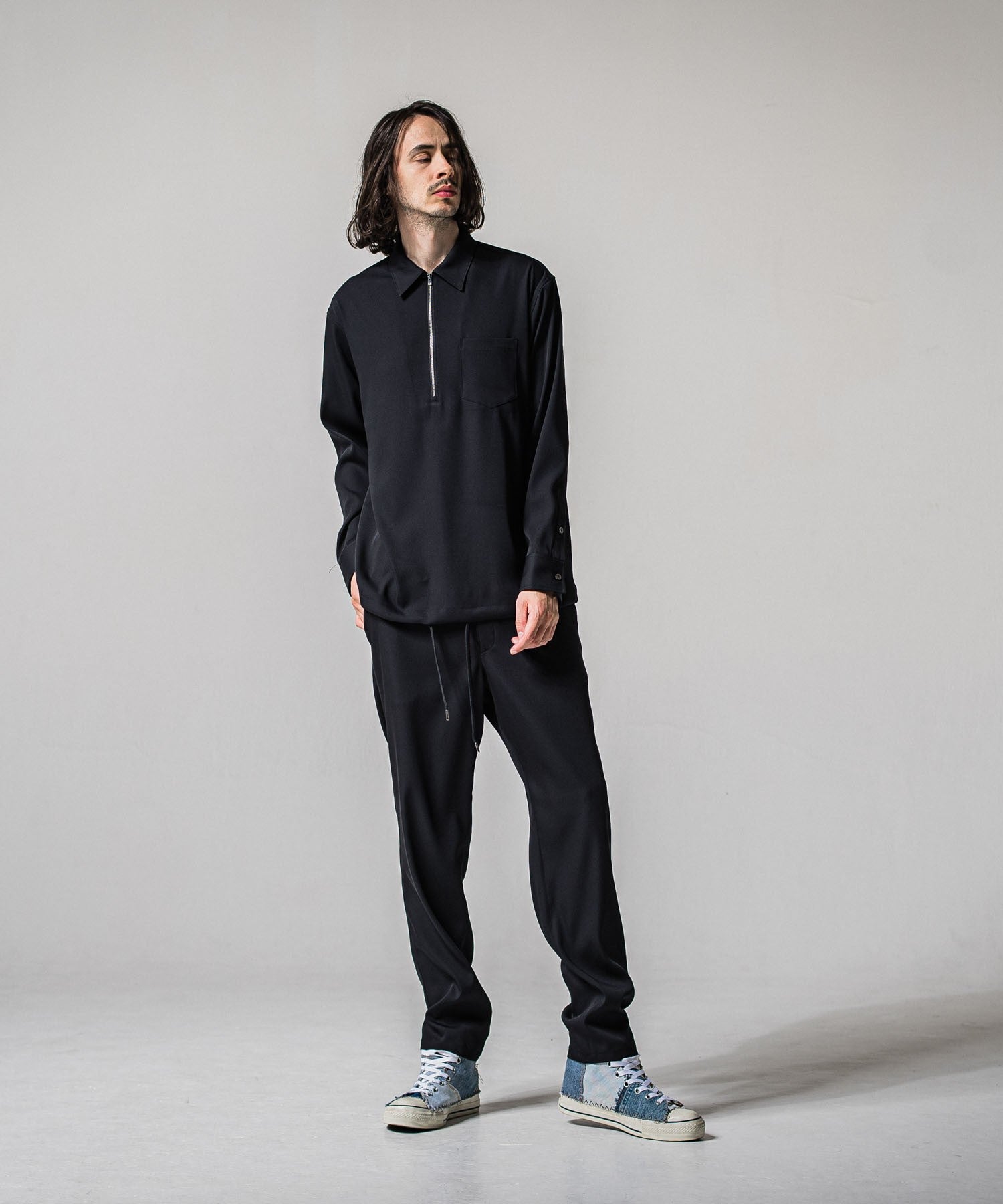 RESOUND CLOTHING リサウンドクロージング PAT WIDE EASY PANTS RC39-ST-036BN NAVY