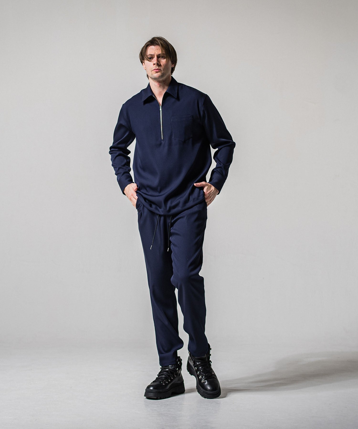 RESOUND CLOTHING リサウンドクロージング PAT WIDE EASY PANTS RC39-ST-036BN NAVY
