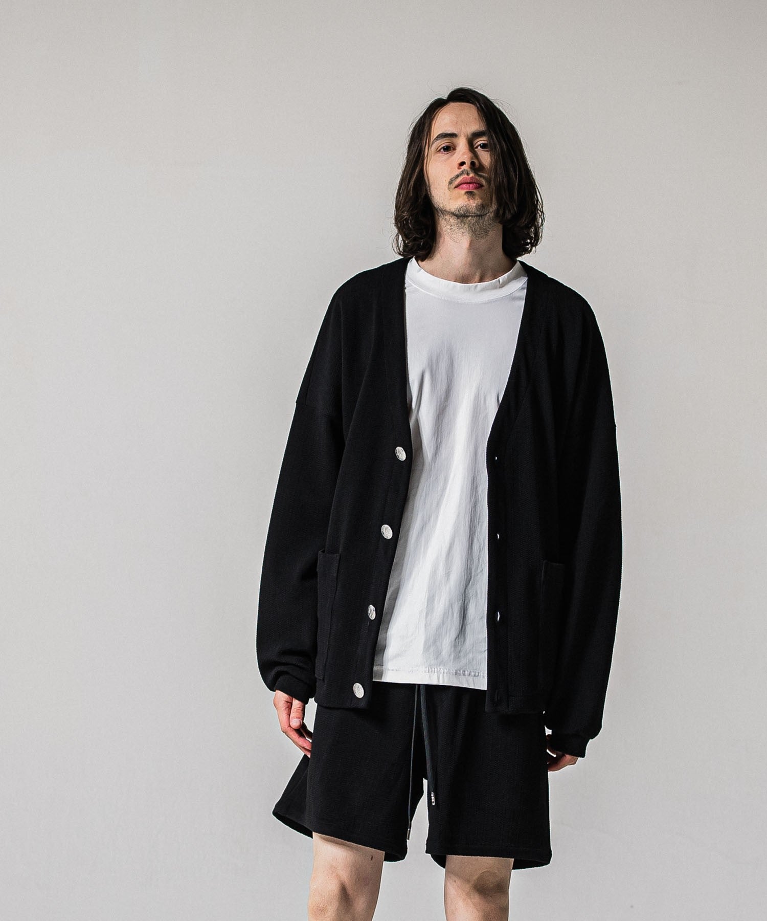 blister knit  C/D BLACK