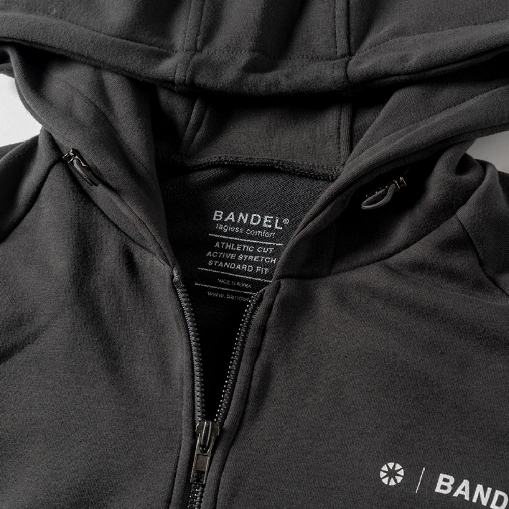 BANDEL バンデル ジップフーディー セットアップ VARIOUS LOGO ZIP HOODIE ZH006 CHARCOAL GREY チャコールグレー