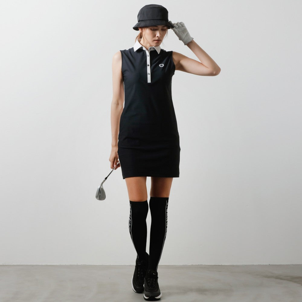 BANDEL GOLF バンデルゴルフ ワンピース BASIC COMBINATION N/S POLO  BGI-W3SCOP  BLACK GREY ブラック グレー