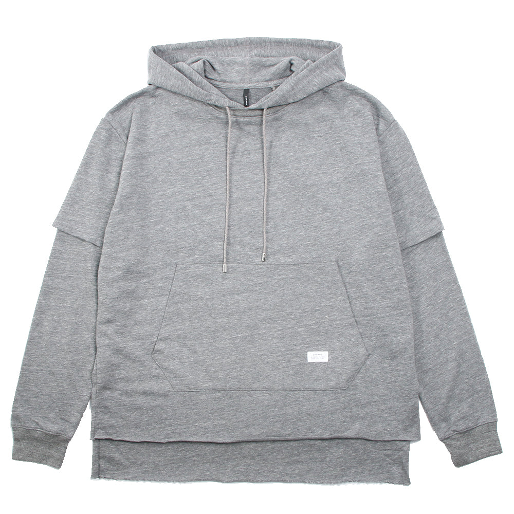 DOUBLE LAYERED HOODIE SLA-M2157HD フーディー / HEATHER GREY