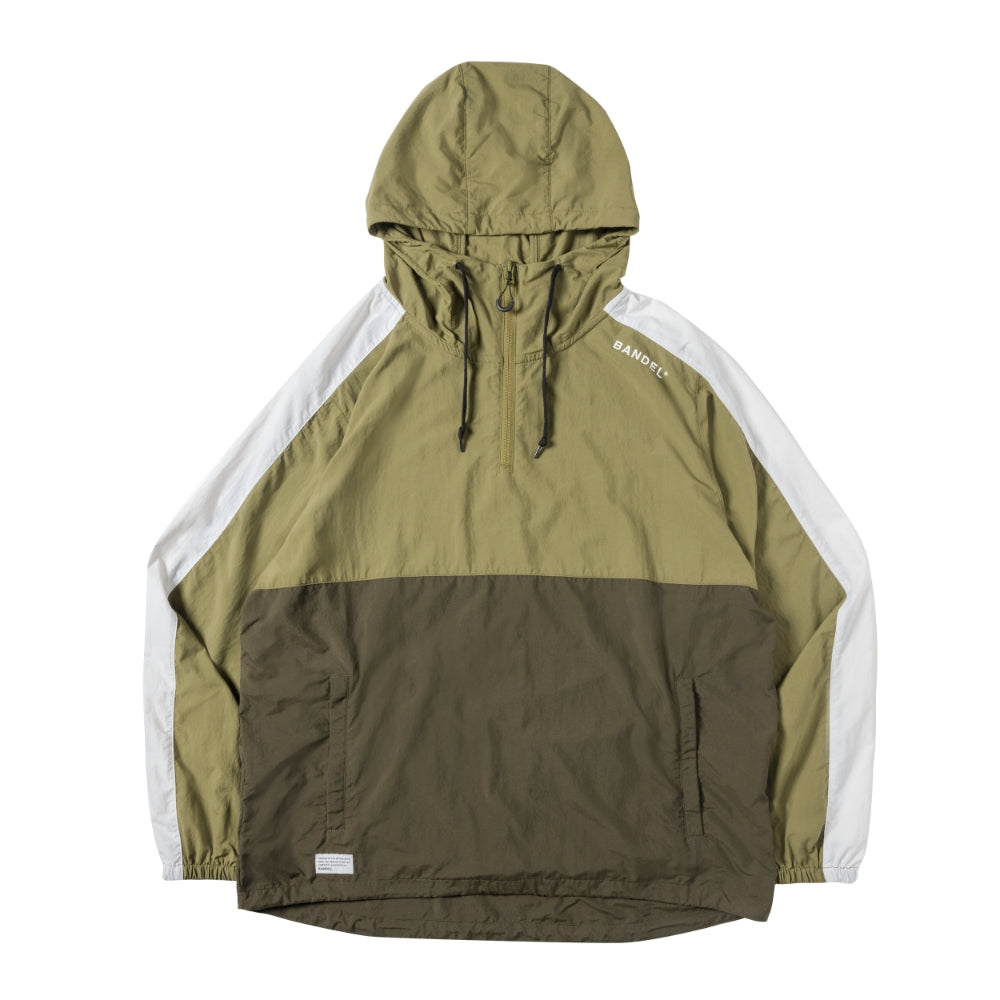 BANDEL バンデル NYLON ANORAK HOODIE ハーフジップフーディー BNS-3SAHD KAHKI カーキ