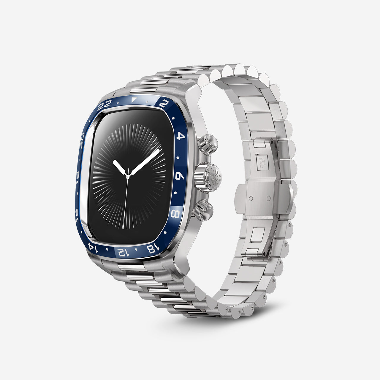 GOLDEN CONCEPT ゴールデンコンセプト Apple Watch Case - CRCS46 Silver/Blue