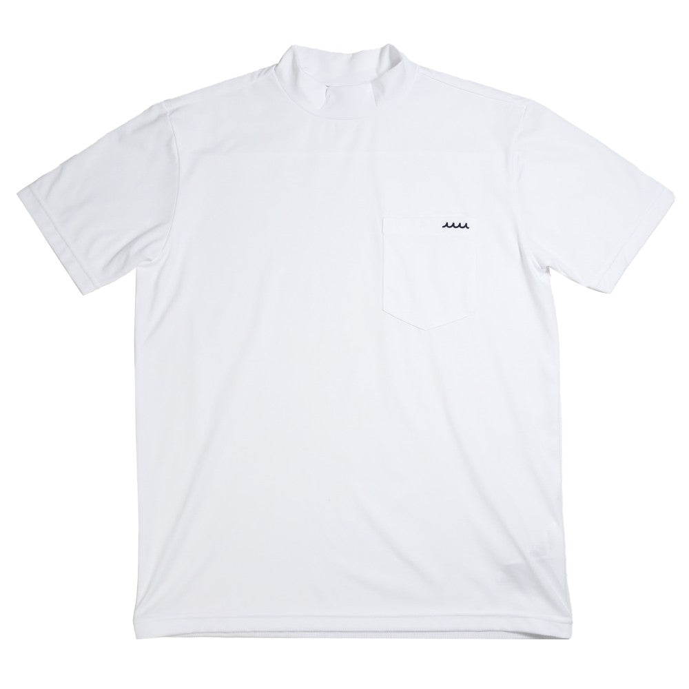 muta MARINE ムータマリン Tシャツ メッシュ切替 モックネックシャツ MMMK-446204 WHITE