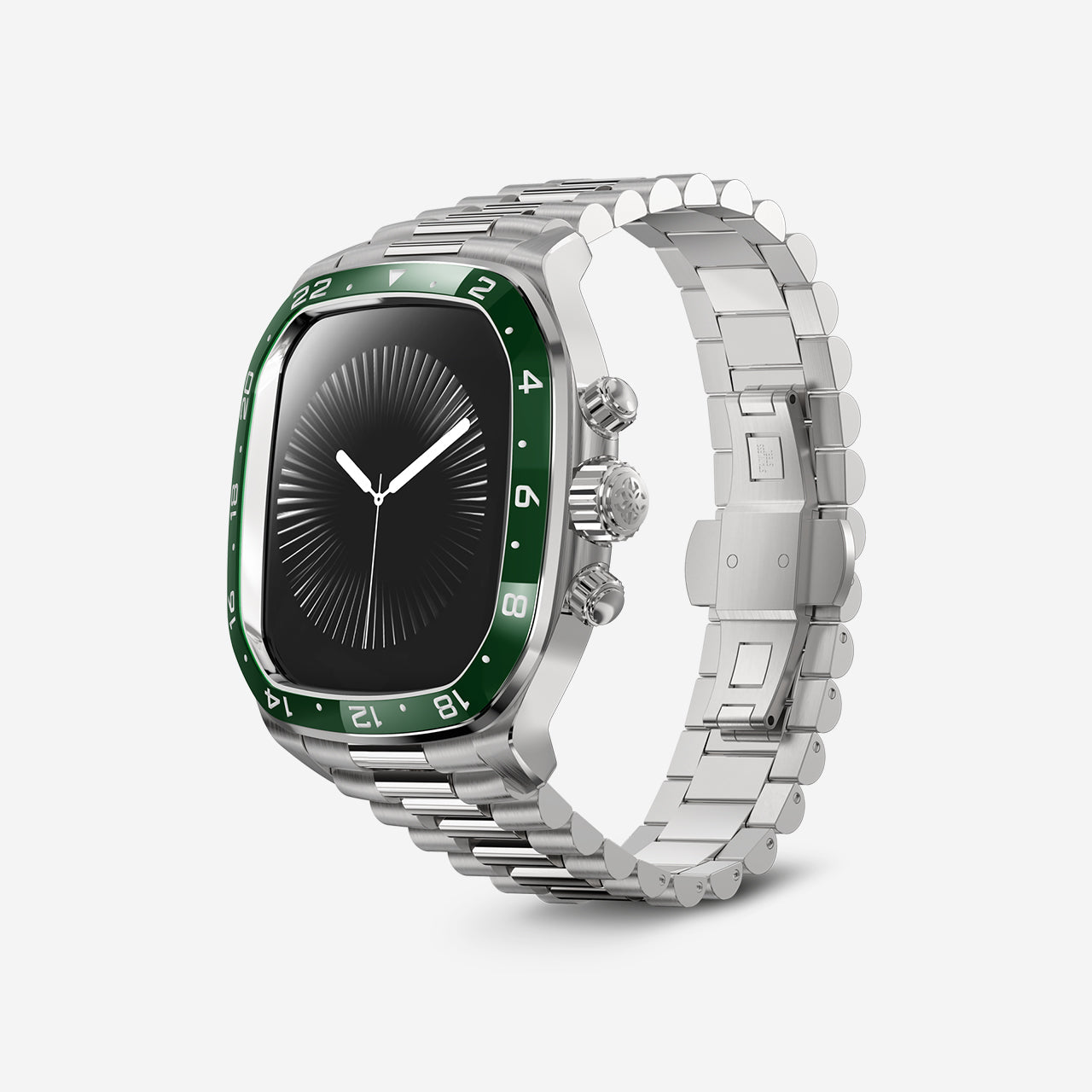 GOLDEN CONCEPT ゴールデンコンセプト Apple Watch Case - CRCS46 Silver/Green