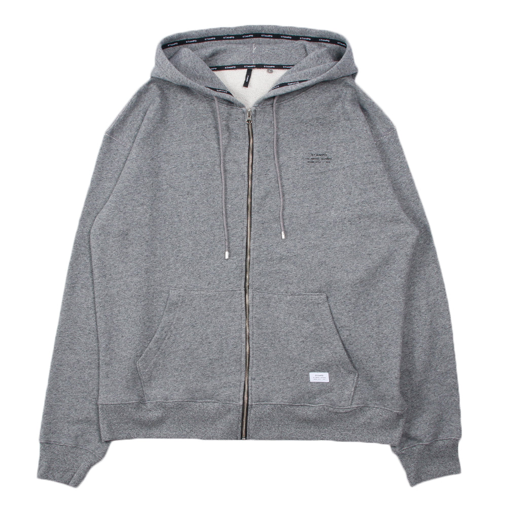 Stacked Logo Zip Up Hoodie SLA-M2152HD ジップアップ フーディー / HEATHER GREY