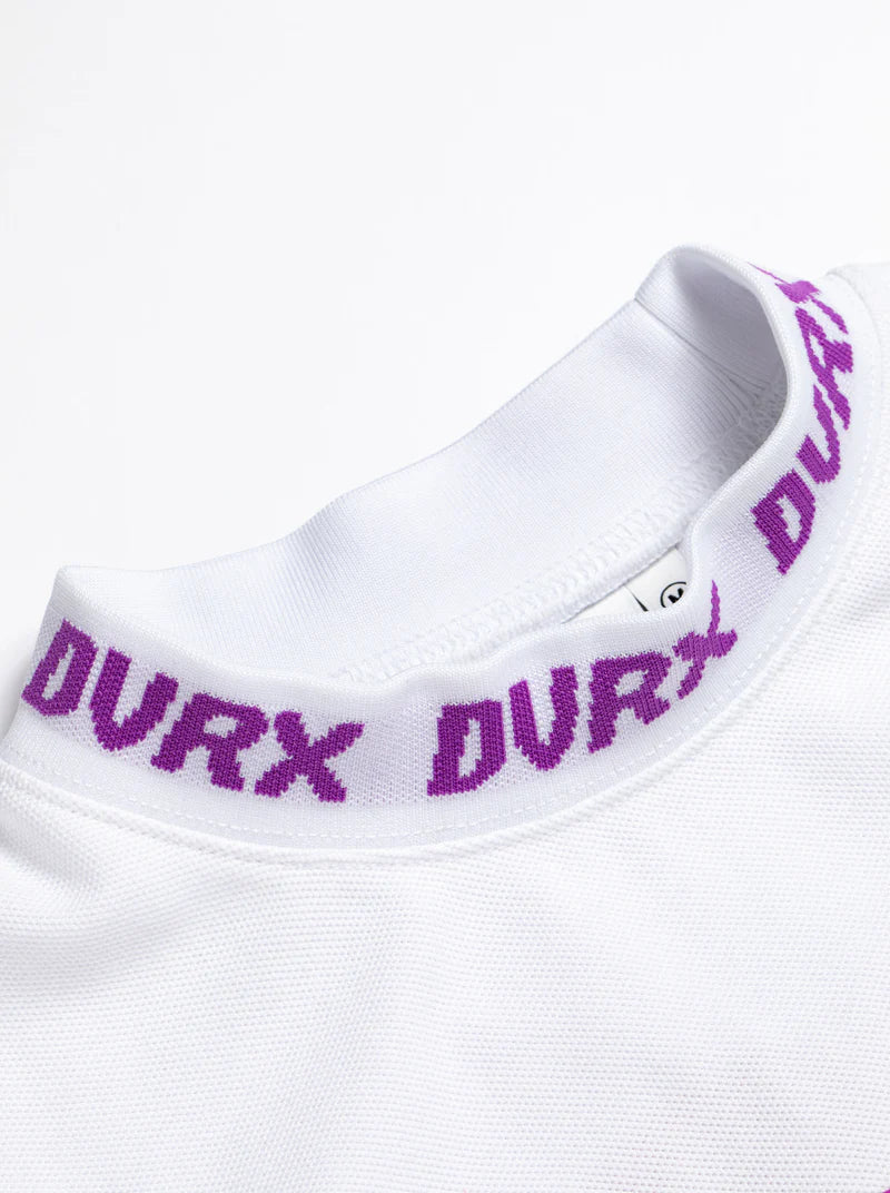 WOMEN Classic Logo Rib モックネックハートTシャツ 763572090-WHITE