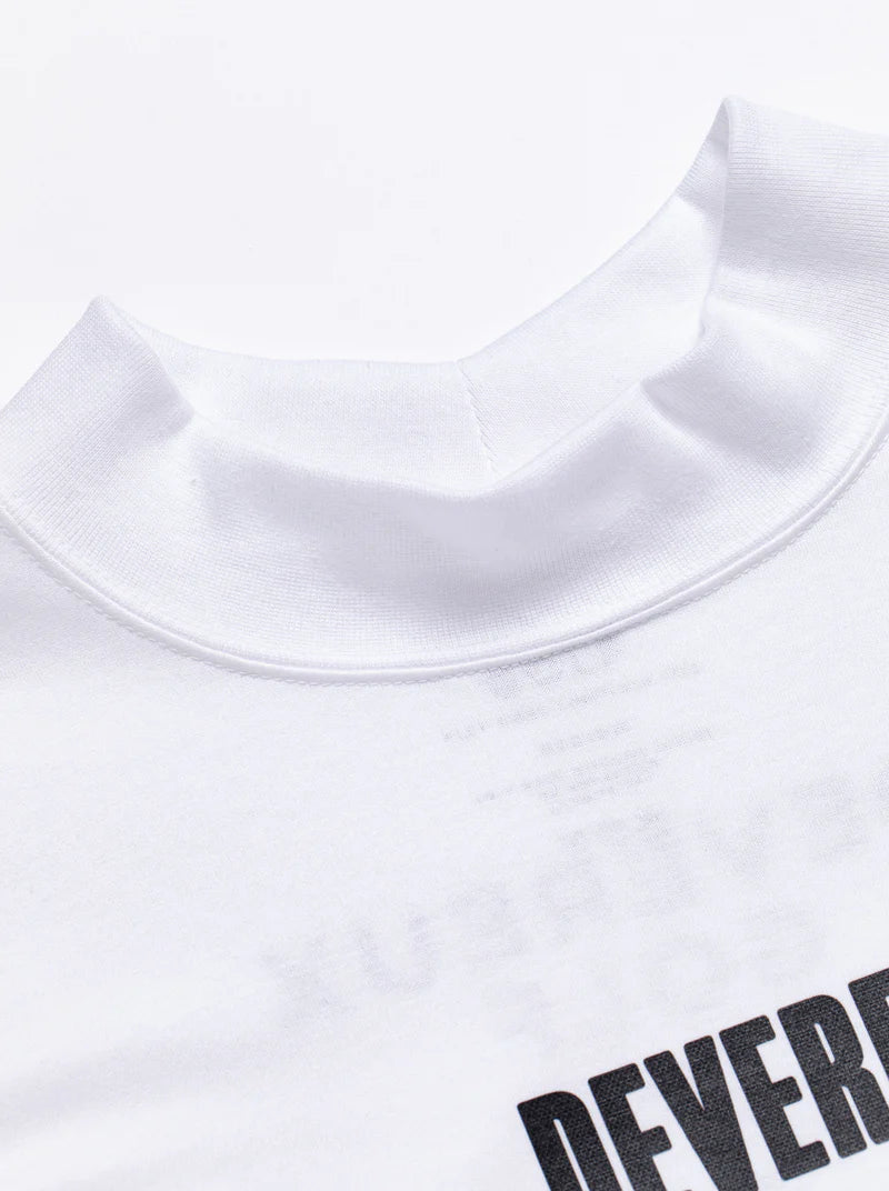DEVEREUX GOLF Logo Assorted ロングスリーブ モックネックTシャツ 763572022-WHITE