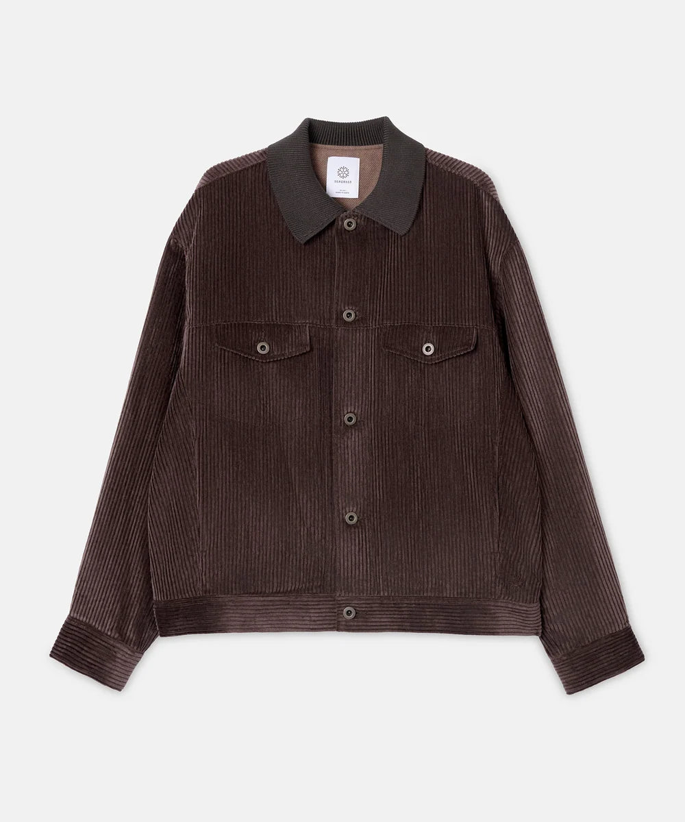 SEA GREEN WIDE WALE CORDUROY TRACKER JACKET