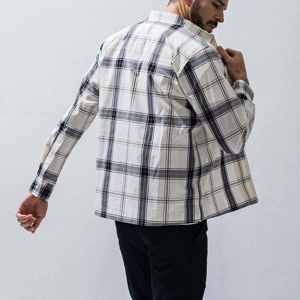 RESOUND CLOTHING リサウンド クロージング シャツジャケット CheckShirt JACKET RC27-SH-002 WHITE【TRANSIT別注モデル】