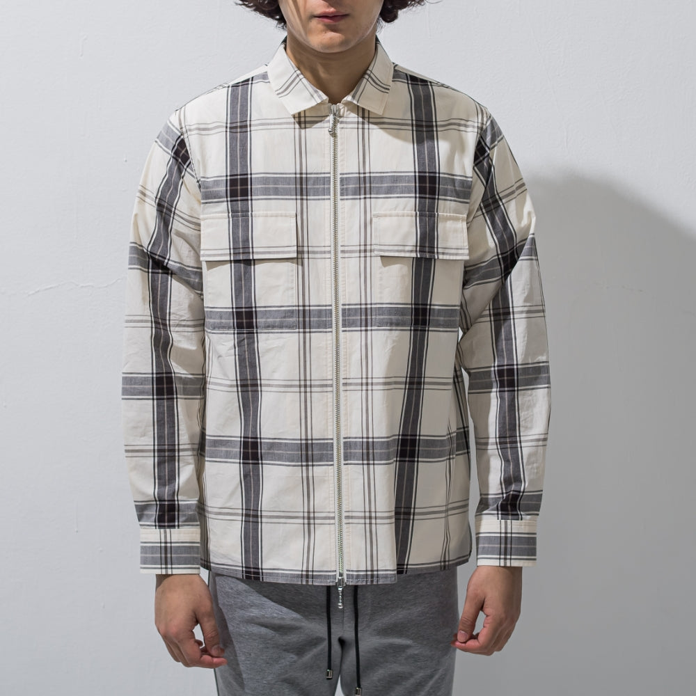 RESOUND CLOTHING リサウンド クロージング シャツジャケット CheckShirt JACKET RC27-SH-002 WHITE【TRANSIT別注モデル】