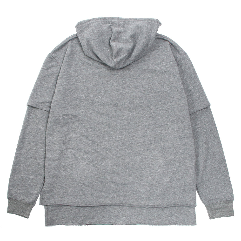 DOUBLE LAYERED HOODIE SLA-M2157HD フーディー / HEATHER GREY