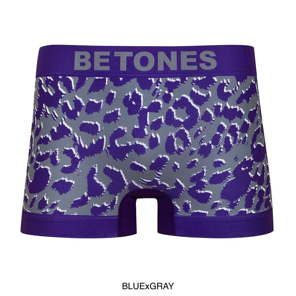 BETONES ビトーンズ ボクサーパンツ LEOPARD4-LE004 BLUExGRAY