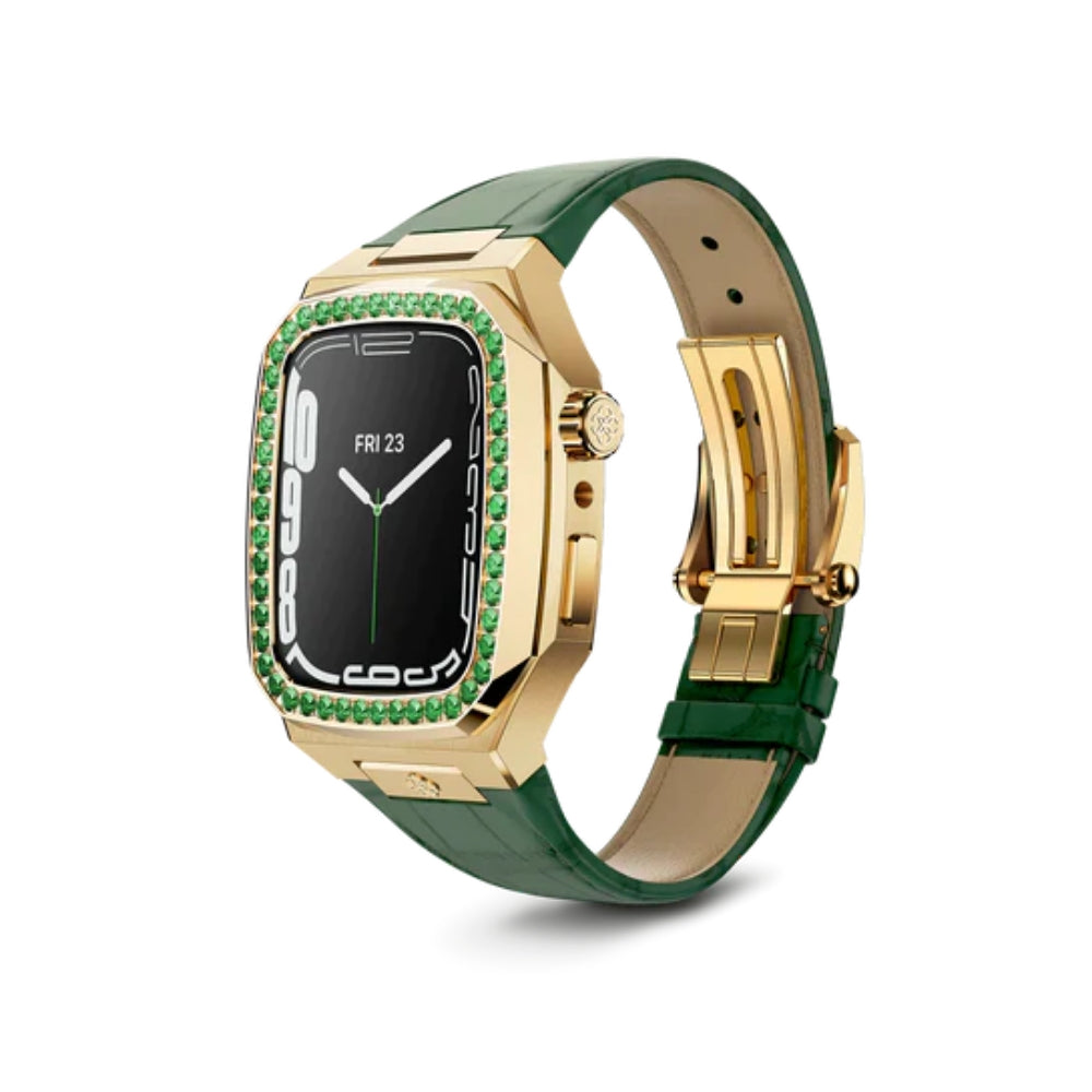 GOLDEN CONCEPT ゴールデンコンセプト Apple Watch 7/8/9 Case-CLD4１GOLD  GREEN ゴールド グリーン