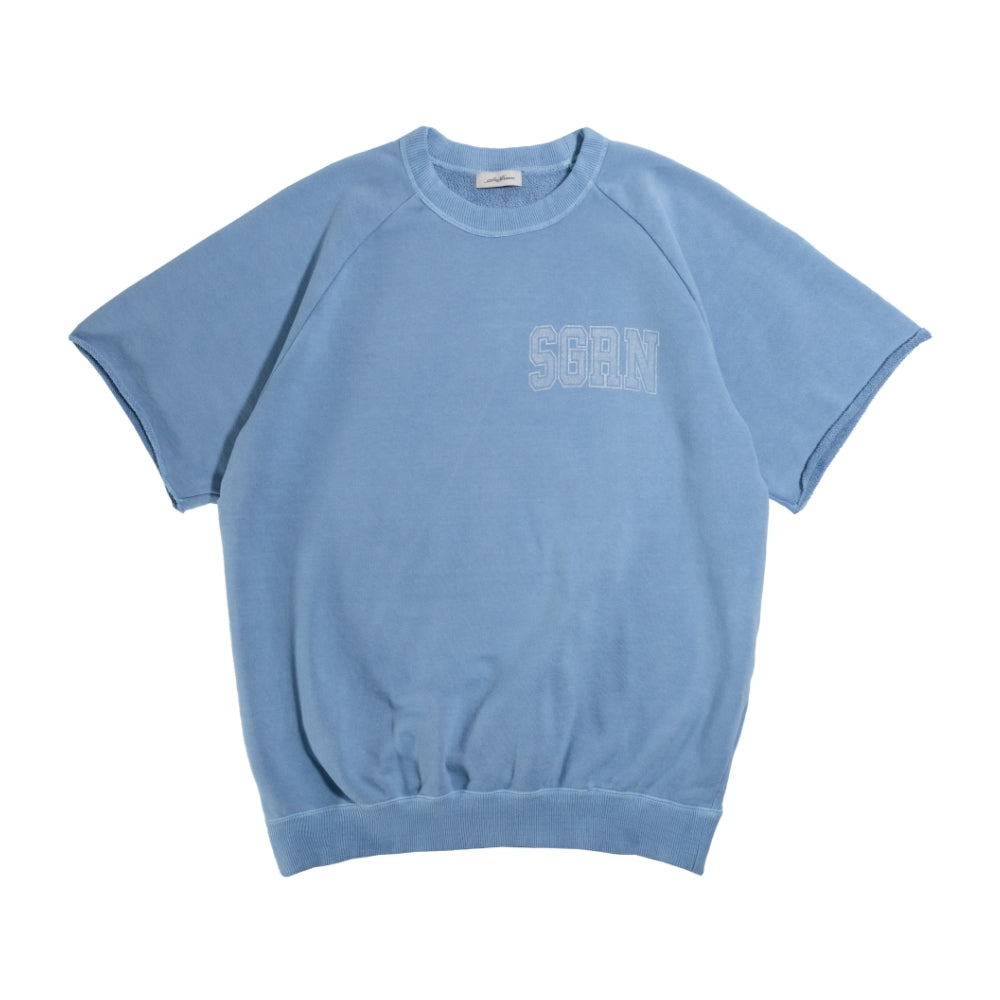 GARMENT DYED COTTON FLEECE T-SHIRT MSEA23S8293-M Tシャツ / BLUE