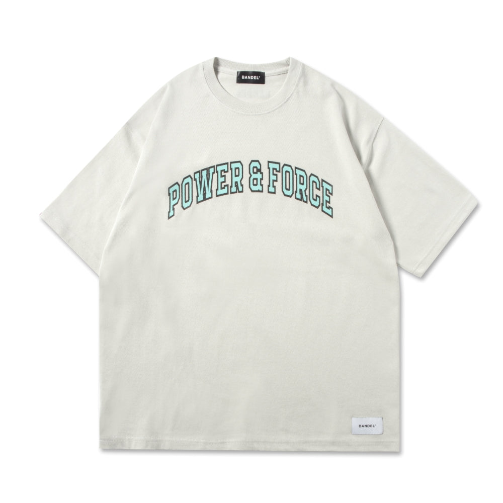 BANDEL バンデル Tシャツ POWER＆FORCE ARCH LOGO TEE T034 GREY グレー