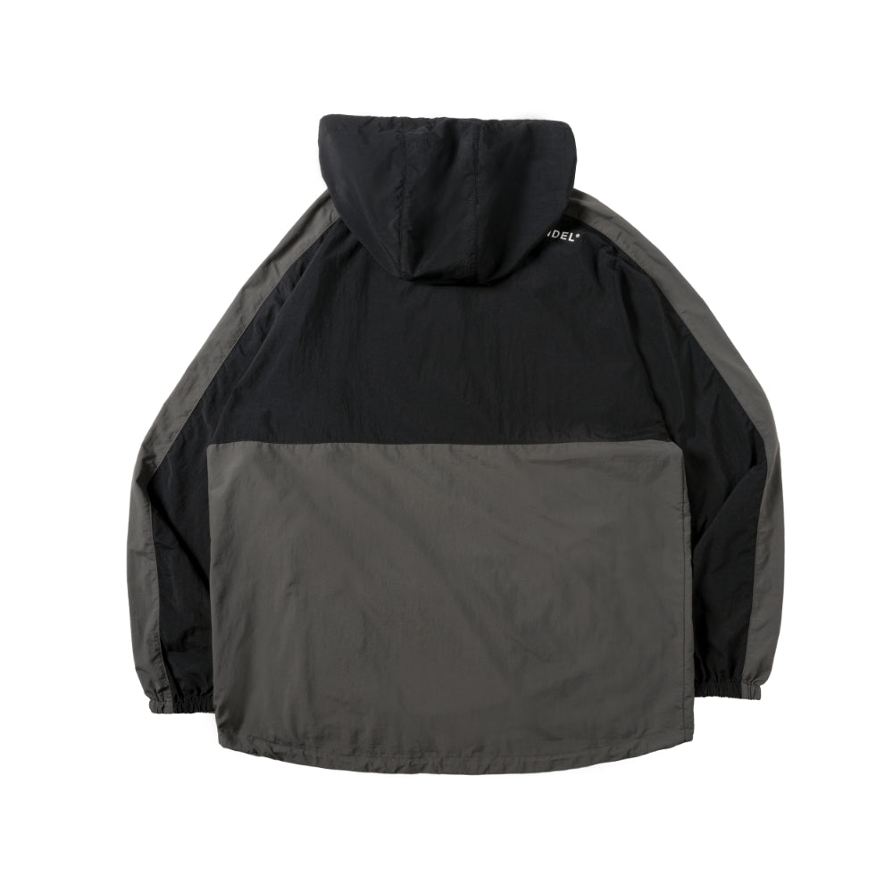 BANDEL バンデル NYLON ANORAK HOODIE ハーフジップフーディー BNS-3SAHD BLACK ブラック